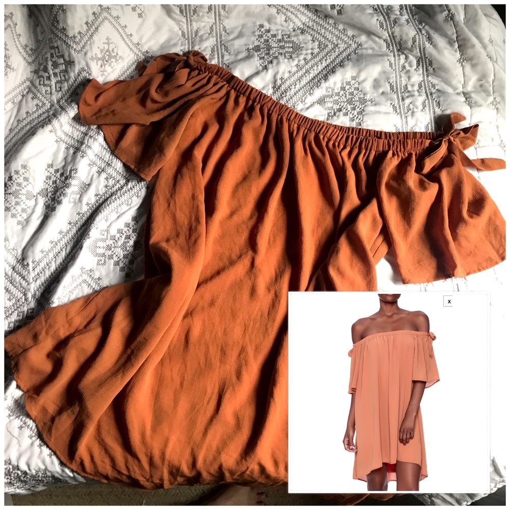 She & Sky Burnt Orange Dress